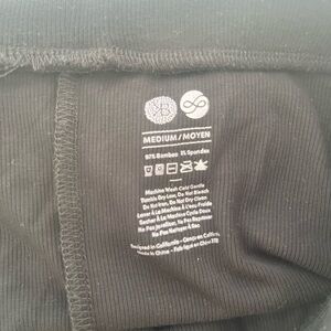 Black Ribbed medium midi skirt maternity